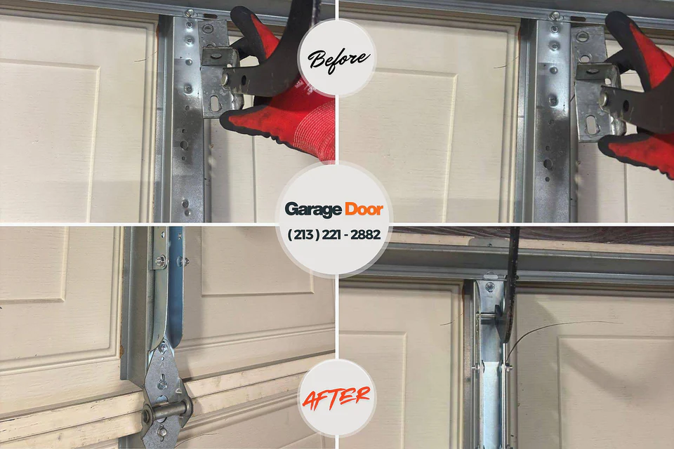 Before and after: garage door repair 43110
